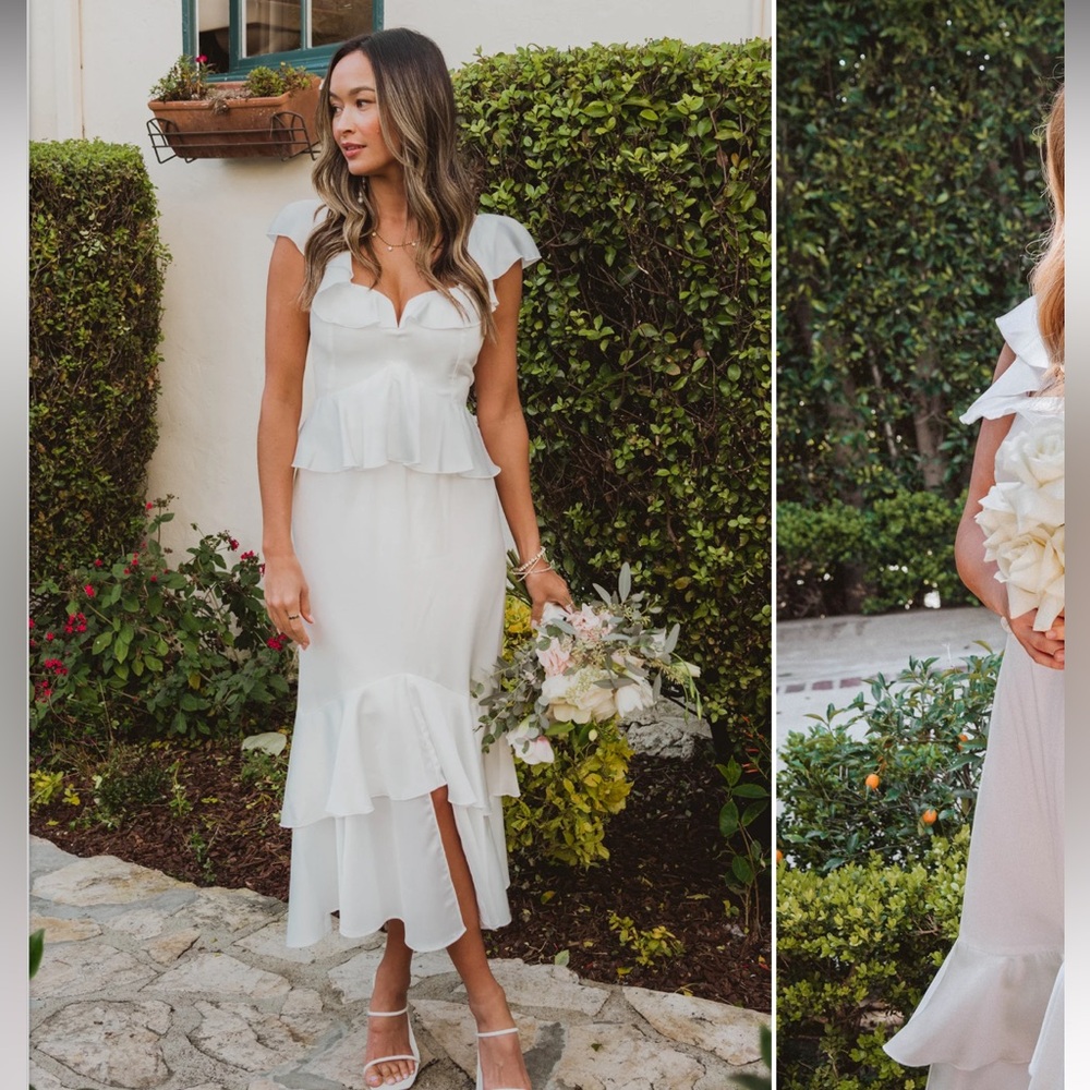 Show Me Your MuMu White Midi Dress